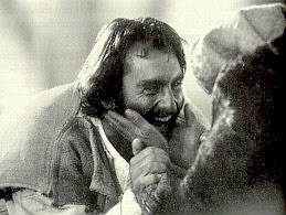 Jesus heals two blind men on the Jericho Road. (Bruce Marchiano in "Matthew")